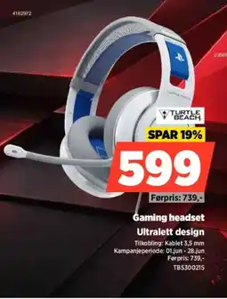 POWER Gaming headset Ultralett design tilbud
