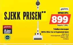POWER Pointtrådløs støvsuger hepa-filter for et hygienisk hjem tilbud