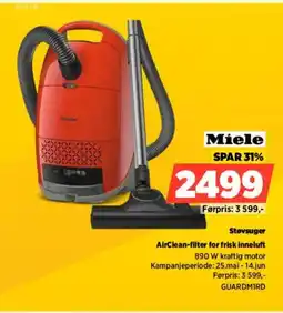 POWER Miele Støvsuger AirClean-filter for frisk inneluft tilbud