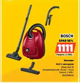 POWER BOSCH Støvsuger 99,9 % støvopptak tilbud