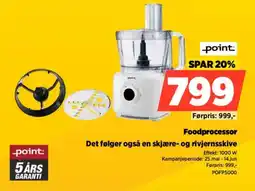 POWER Point foodprocessor det følger også en skjære- og rivjernsskive tilbud