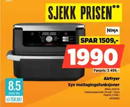 POWER NINJA Airfryer Syv matlagingsfunksjoner tilbud