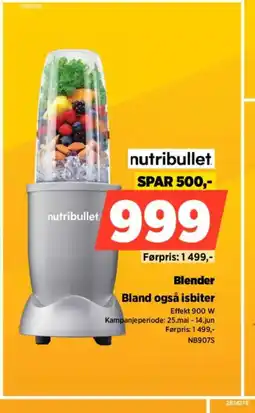 POWER Nutribullet blender bland også isbiter tilbud