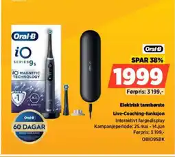 POWER Oral-B Elektrisk tannbørste Live-Coaching-funksjon tilbud