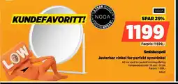 POWER NOOA Sminkespeil Justerbar vinkel for perfekt synsvinkel tilbud