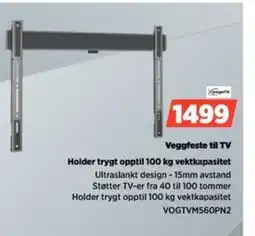 POWER Veggfeste til TV Holder trygt opptil vektkapasitet tilbud