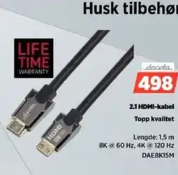 POWER Dacota 2.1 hdmi-kabel topp kvalitet tilbud