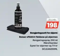 POWER dacota Rengjøringssett for skjerm Renser effektivt flekkene på skjermen tilbud