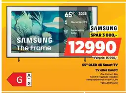 POWER SAMSUNG 65" QLED 4K Smart TV TV eller kunst! tilbud