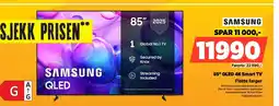 POWER SAMSUNG 85" QLED 4K Smart TV Flotte farger tilbud