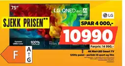 POWER LG 4K Mini-LED Smart TV 120Hz panel - perfekt til sport og film tilbud
