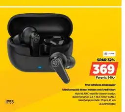 POWER True wireless ørepropper Ultrakompakt deksel mindre enn kredittkort tilbud