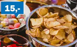 Biltema Chips, havsalt, 100 g tilbud