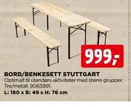 jem & fix BORD/BENKESETT STUTTGART tilbud