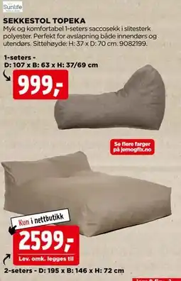 jem & fix SEKKESTOL TOPEKA tilbud