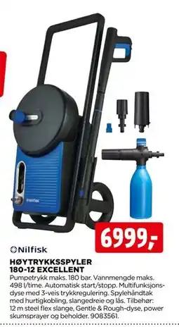 jem & fix HØYTRYKKSSPYLER 180-12 EXCELLENT tilbud