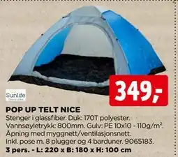 jem & fix POP UP TELT NICE tilbud