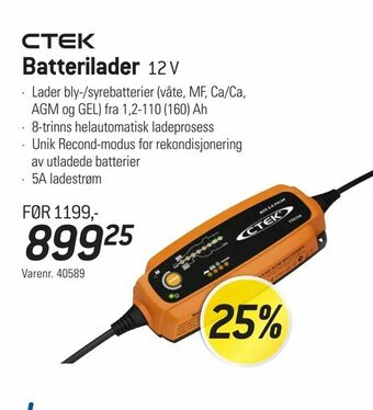 Thansen Batterilader tilbud