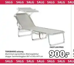 JYSK TORSBAKKE solseng tilbud