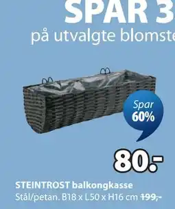 JYSK STEINTROST balkongkasse tilbud