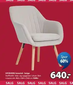 JYSK UDSBJERG lenestol - beige tilbud