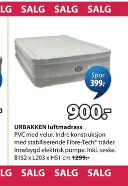 JYSK URBAKKEN luftmadrass tilbud