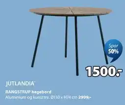 JYSK RANGSTRUP hagebord tilbud