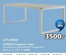 JYSK SONNERUP hagebord - beige tilbud