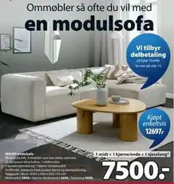 JYSK SKEJBY modulsofa tilbud