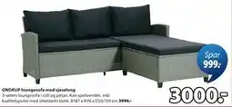 JYSK ONDRUP loungesofa med sjeselong tilbud
