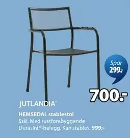 JYSK HEMSEDAL stablestol tilbud