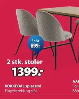 JYSK KOKKEDAL spisestol tilbud