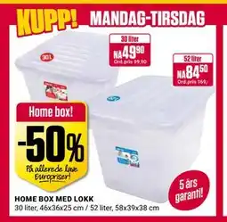 Europris HOME BOX MED LOKK tilbud