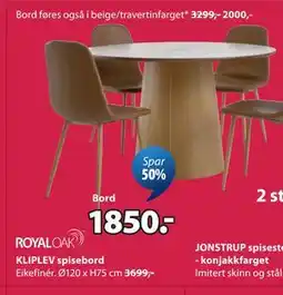 JYSK KLIPLEV spisebord tilbud