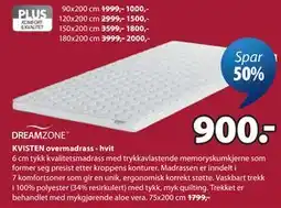 JYSK KVISTEN overmadrass - hvit tilbud