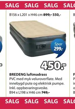 JYSK BREDENG luftmadrass tilbud