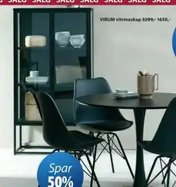 JYSK VIRUM vitrineskap tilbud