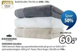JYSK SORUNDA håndkle tilbud