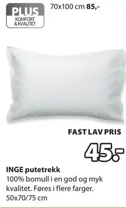 JYSK INGE putetrekk tilbud