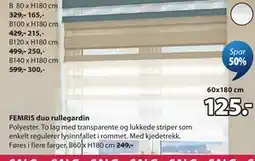 JYSK FEMRIS duo rullegardin tilbud