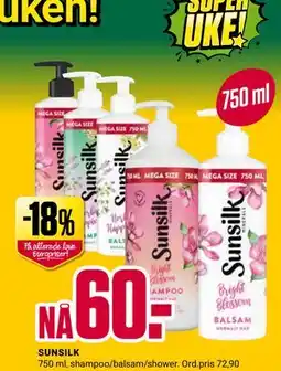 Europris SUNSILK tilbud