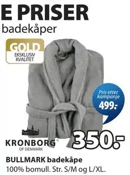 JYSK BULLMARK badekåpe tilbud