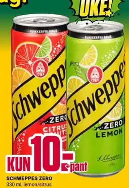 Europris SCHWEPPES ZERO tilbud