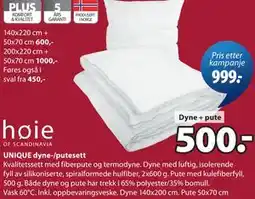 JYSK UNIQUE dyne-/putesett tilbud