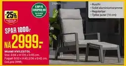Europris MIAMI HVILESTOL tilbud