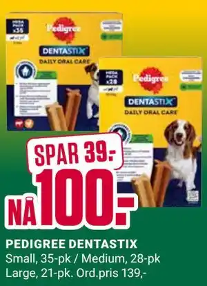 Europris PEDIGREE DENTASTIX tilbud