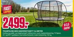 Europris TRAMPOLINE MED SIKKERHETSNETT 3,6 METER tilbud
