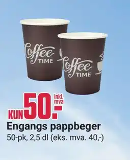 Europris Engangs pappbeger tilbud