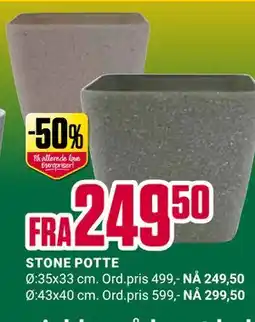 Europris STONE POTTE tilbud
