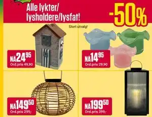 Europris Alle lykter/ lysholdere/lysfat! tilbud